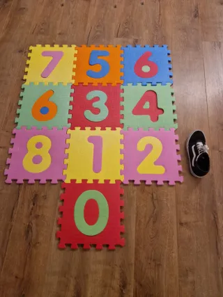 Alfombra Puzzle Números Espuma