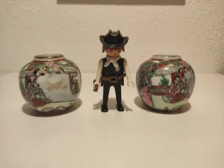 Jarrón porcelana china decorado