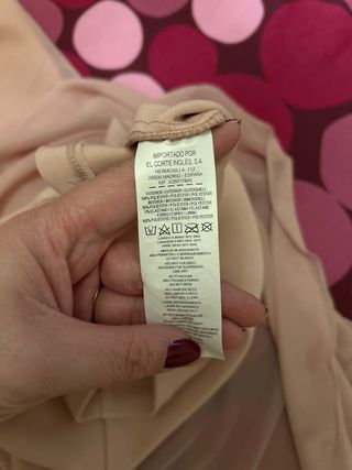 Vestido fiesta rosa pedrería talla M