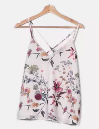 Camiseta tirantes estampado floral