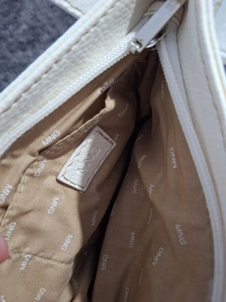 Bolso de mano "MANGO" mujer blanco