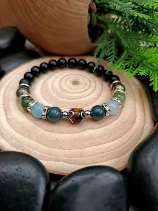 Pulsera elástica piedras naturales