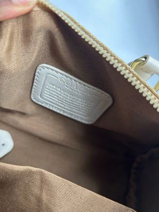 Bolso Coach Beige y Dorado