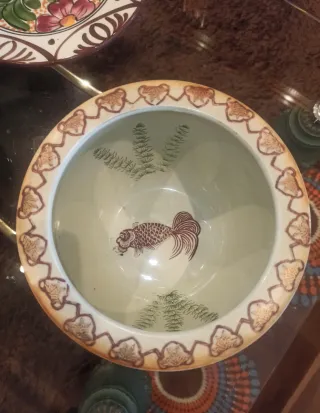 Jarrón chino vintage decorado