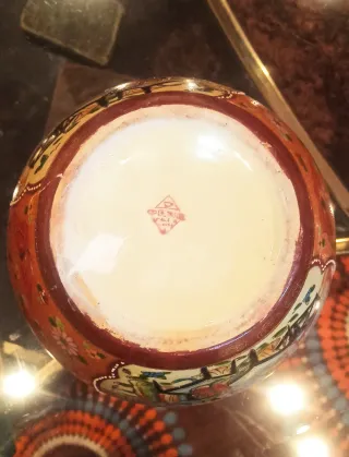 Jarrón chino vintage decorado