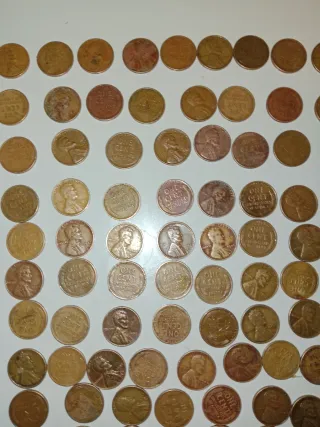 Lote 100 Monedas One Cent USA de trigo ( wheat)