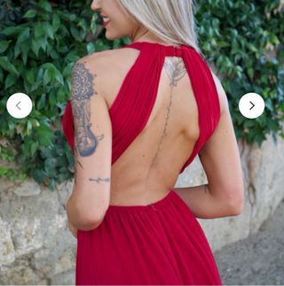 Vestidos largos rojo/verde para invitada de boda