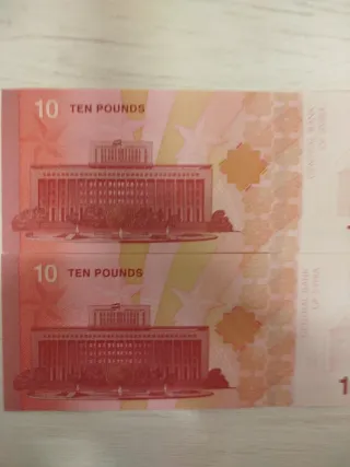 2 Banconote Siria 10 Serie Correlativa