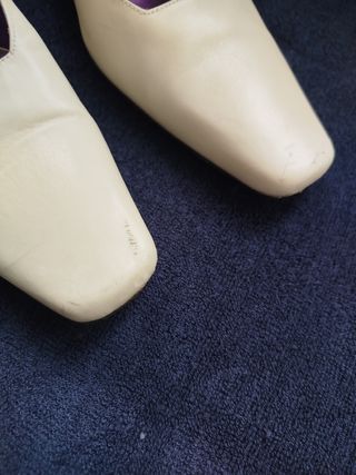 Mules Lottusse Beige Tacon Dorado