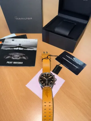 Hamilton Khaki Aviation Pilot Reloj Cronógrafo Nar