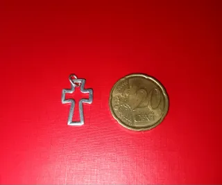 Colgante Cruz Plata Ley