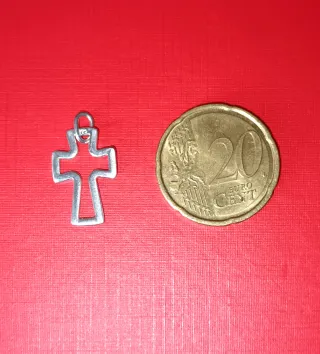 Colgante Cruz Plata Ley