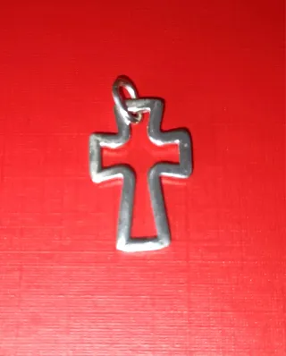 Colgante Cruz Plata Ley