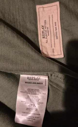 Camicia Replay verde militare
