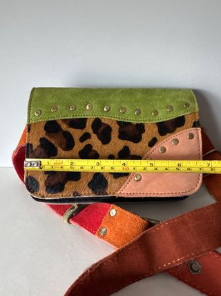 Riñonera de piel multicolor
