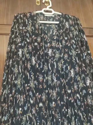 Vestido estampado floral negro