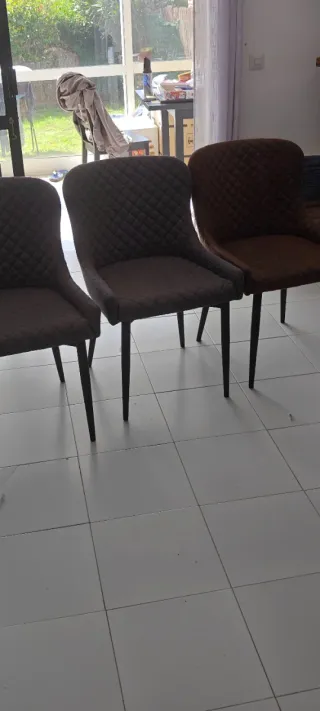 Sillas de comedor tapizadas (3 unidades)