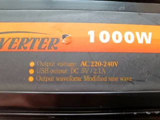 Inversor de Corriente Tutoy 1000W DC 12V a AC 220-