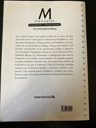 Estadística I libro UMA. Necesario.