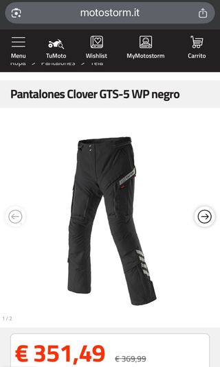 Pantalones Moto Clover GTS-4 WP