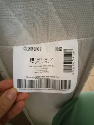 Colchón Flex 135x190x18 cm muelles