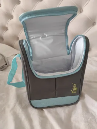 Porta biberones Tigex azul y gris