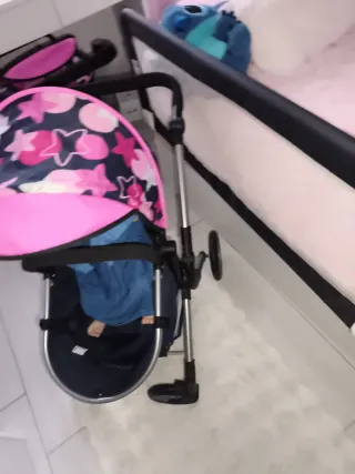 2 Passeggini per Bambole con Tutti gli Accessori Inclusi