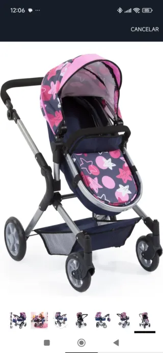 2 Passeggini per Bambole con Tutti gli Accessori Inclusi