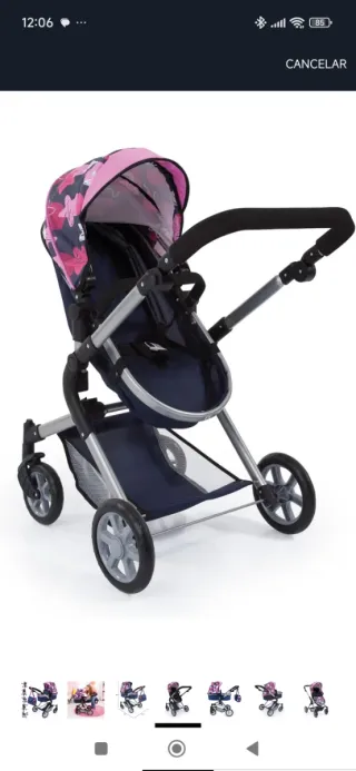 2 Passeggini per Bambole con Tutti gli Accessori Inclusi