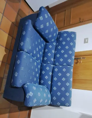 Sofá de 2 plazas azul
