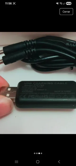 2 Baterías Li-Polymer + Cable USB