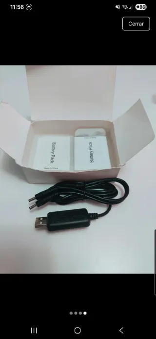 2 Baterías Li-Polymer + Cable USB