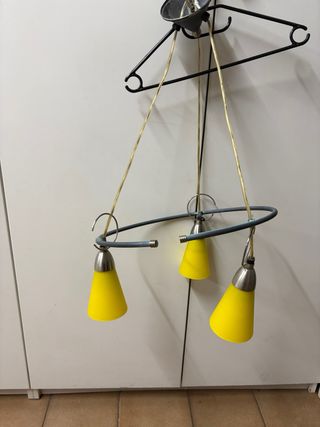 Lámpara de hierro y cristal estilo bohemio