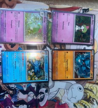 Carte Pokémon Kirlia, Golduck, Riolu, Ralts