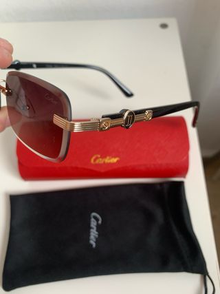 Gafas de sol Cartier Marrón y Dorado