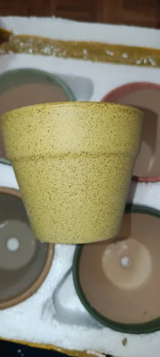 Pack 6 macetas cerámicas pequeñas