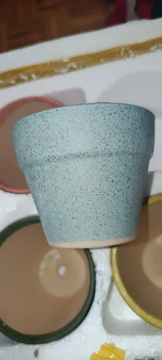 Pack 6 macetas cerámicas pequeñas