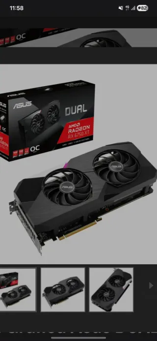 ASUS RX 6750 XT DUAL OC Tarjeta Gráfica