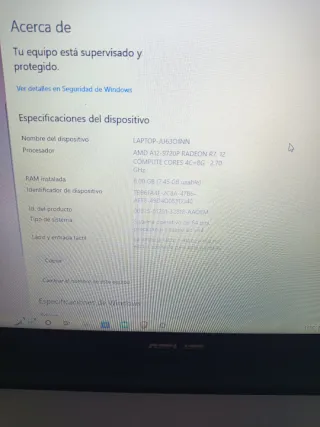 Portátil Asus 8GB RAM 256GB SSD