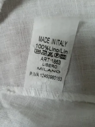 Pantaloni lino donna gamba ampia. Taglia M.