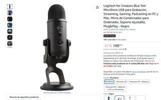 Micrófono Blue Yeti Negro