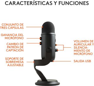 Micrófono Blue Yeti Negro