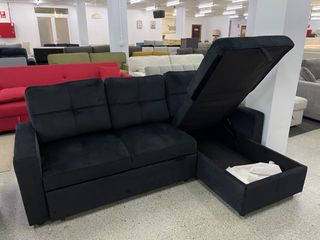 Sofá Cama Negro Terciopelo - Envio gratis