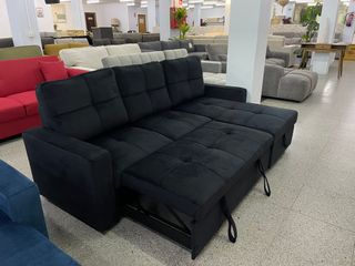 Sofá Cama Negro Terciopelo - Envio gratis