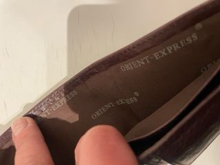 Cartera de piel marrón Orient