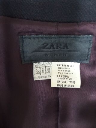 Americana Zara Woman Talla 38 Made in Spain