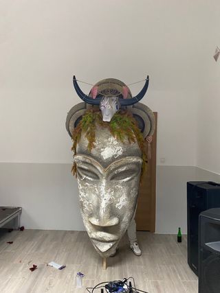 Máscara africana decorativa