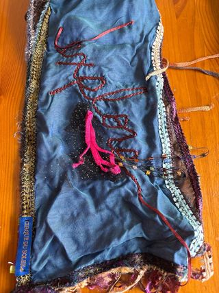 Pañuelo foulard Cirque du Soleil azul y rosa