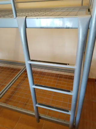 Litera Ikea 90x200cm Metal Gris