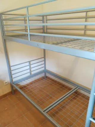 Litera Ikea 90x200cm Metal Gris